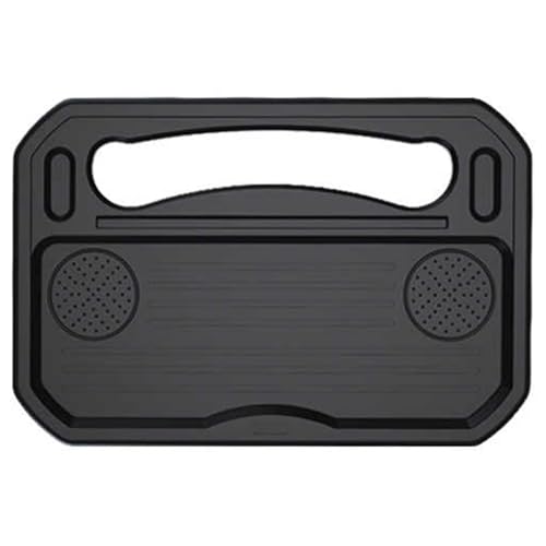 QSNYJPL Black Car Steering Wheel Small Table, Car Dinette Table Suitable for Laptops, Car Steering Wheel Storage Table, Car Seat Dining Tray, Steering Wheel Table Under The Console
