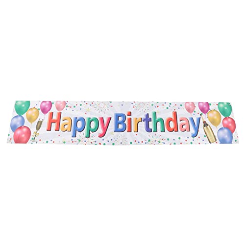 Feliz Aniversário Decorações Pano de Fundo Balão Vívido Fogos de Artifício Champanhe Feliz Aniversár
