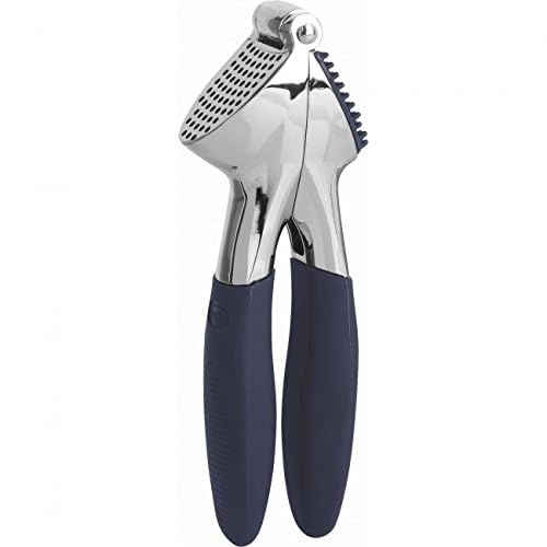 Trudeau Maison Ergonomic Stressless Stainless Steel Garlic Press and Crusher with Cleaning Aid (Black/Grey) by Trudeau - Image 2