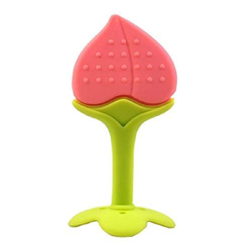 Image of Babybee Baby Fruit Feeder Pacifier (1 Pcs) with 1 PCS Silicone Food Dispensing Spoon 90ML and 1 pcs Fruit Teether 1pcs Finger Brush 1 pcs bib 1 pcs Steel Bottle 240 ML (Pink)