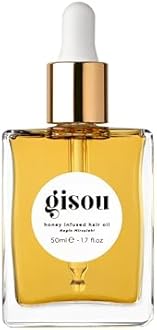 Gisou Honey Infused Hair Oil - Hydrating & Frizz Control Treatment with Mirsalehi Honey, Adds Shine & Heat Protectant for All Hair Types, 1.7 Fl Oz