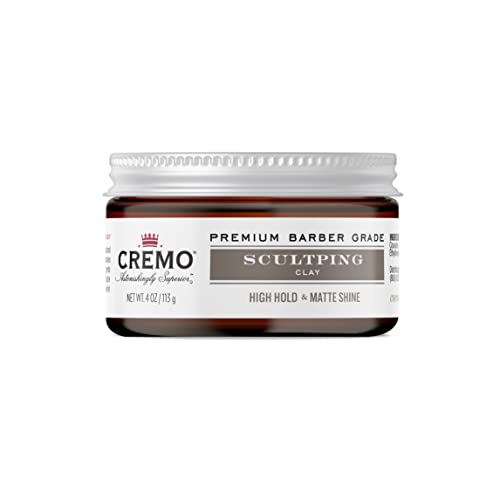 Cremo Premium Barber Grade Hair Styling Sculpting Clay, High Hold