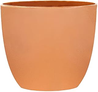 Muzhira Plant Pots, 18cm Thicken Plastic Planter with Drainage Holes, Plant Container Indoor Gardening Pot for Indoor and Outdoor Garden - White
