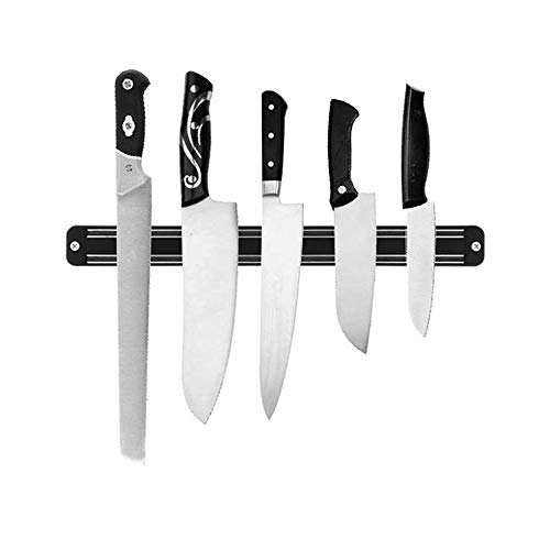 Ducomi Barre magnétique porte-couteaux et outils en acier inoxydable - Aimant mural porte-couteaux et outils de garage et jardin - Solution sûre pour pince, tournevis, marteau - 33 cm (kitchen) Cover