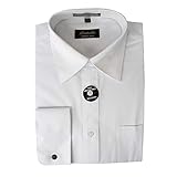 Amanti New Mens French Cuff Spread Collar Dress Shirt Cotton Blend (Neck 19 Sleeves 36/37, White)