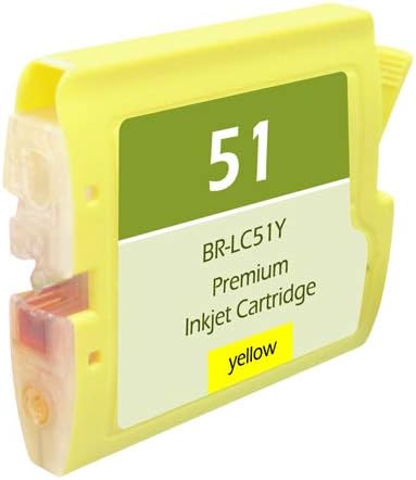 Brother LC51Y, compatible con inyección de tinta Ctg, amarillo, 15ML