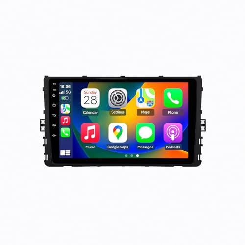 Radio de coche CarPlay para viajar en VW Polo con música Bluetooth y mapas HD