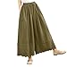Women Cotton Pants Baggy High Elastic Waist Wide Leg Lace Palazzo Pants Casual Fashion Vintage Fall Lantern Trouser M-2XL Army Green