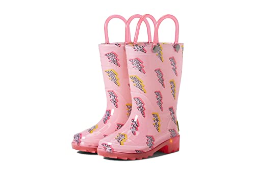 Western Chief Girl's Pink Lightning Lighted PVC Rain Boot (Toddler/Little Kid)