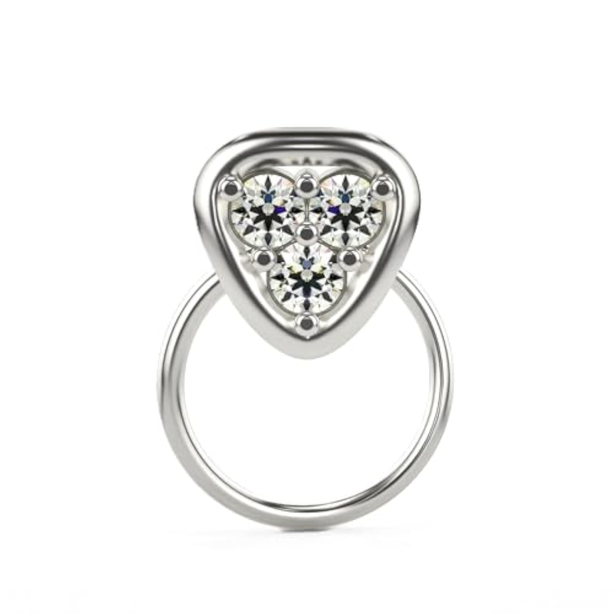 Women's Sterling Silver & Lab Grown Diamond Nosepin, Elegant White