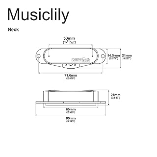 Wilkinson Low Gauss Nashville Sound Céramique Micro Manche Simple Bobinage Pickup pour Guitare électrique Tele Style… – Image 2