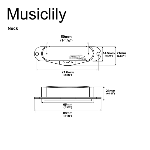 Wilkinson Low Gauss Nashville Sound Céramique Micro Manche Simple Bobinage Pickup pour Guitare électrique Tele Style… - Les Beatles, Paul McCartney, John Lennon, RIngo Starr, George Harrison Wilkinson Low Gauss Nashville Sound Céramique Micro Manche Simple Bobinage Pickup pour Guitare électrique Tele Style… – Image 3