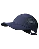GADIEMKENSD Men Outdoor Hat Reflective Folding Running Sport Hats Summer Cool UPF 50 Sun Unstructured Baseball Caps for Men Women Breathable Light Quick Dry Travel Golf Hat Blue