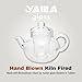 Yama Blooming Teapot 32 Oz, Borosilicate Glass Teapot with Glass Infuser - Yama Glass, Hand Crafted in Taiwan