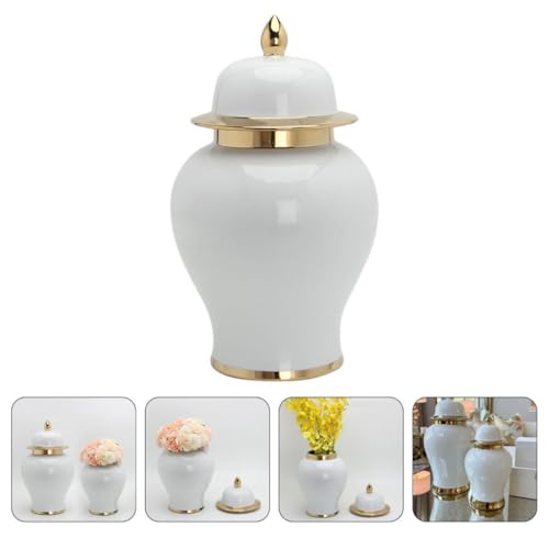 Vase céramique blanc léger pour valoriser une étagère vide - 8