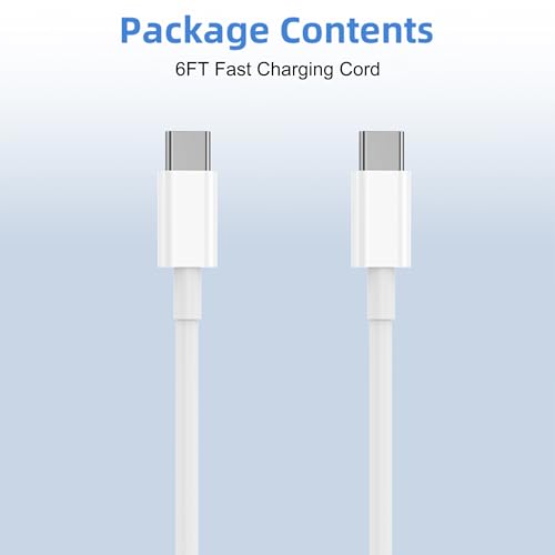 Image of LDHTY USB C to USB C Cable, 60W USBC Fast Charging Cord, 2-Pack 6FT | For iPhone 17 /Pro /Pro Max /17e /Air, Apple 16 /15 Series, USBC to Type C Charger Cable for iPad Pro /Air and MacBook