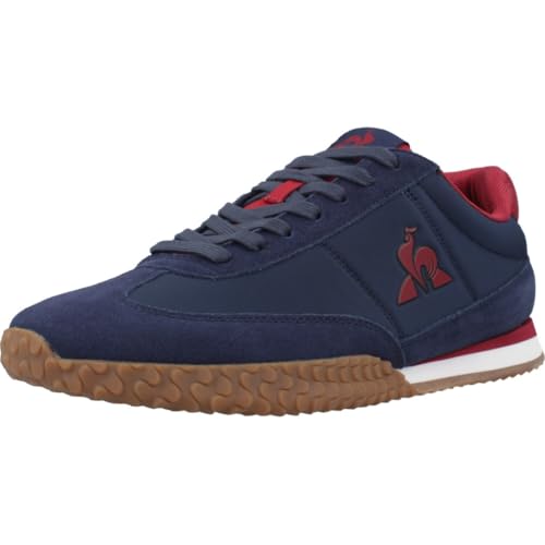 Le Coq Sportif - Veloce Chaussures Homme - Design Patrimoine Innovation Semelle Caoutchouc Unique - Cuir Textile Synthétique - Taille 41 - Dress Blue Rio Red