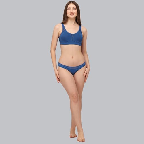 Image of SOIE Women's Full Coverage Minimizer Bra|Non Wired, Non Padded, Triple Layered Cups|Breathable Stretch Cotton with Lace & U-Back Support