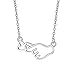 Produktbild CKAWM Halskette Nette Mädchen Handgeformte Liebe Silber Farbe Schmuck Einfache Geste Schlüsselbein Kette Halskette