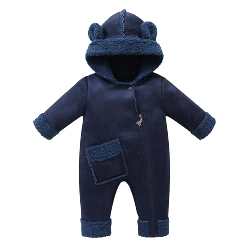 Barboteuse à capuche zip intégral résolvant le problème du change de bébé au froid