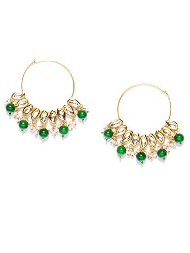 Vishal-Vatika Bollywood Bali Style Party Wear Jhumka Polki Earrings Pair
