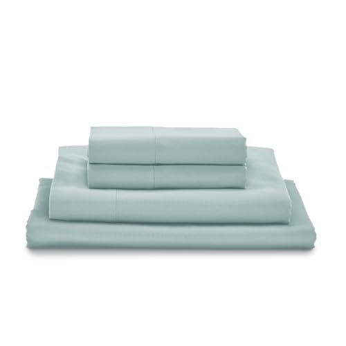 MyPillow Giza Dreams Bed Sheets, 100% Certified Giza Egyptian Cotton, Deep Pocket, Sateen Weave [Queen, Sea Mist]