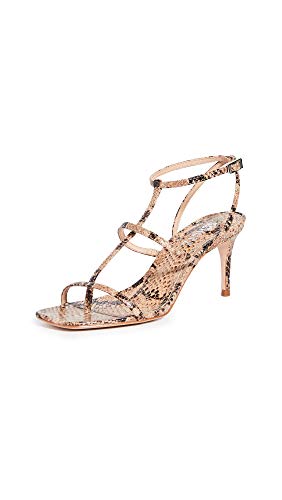 SCHUTZ Women's Ameena Sandals, Honey Beige, Tan, Print, 10 Medium US