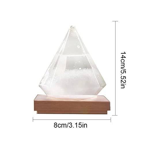 Sturm Glas Wetterstation | Diamant-Form Sturm Glas Wettervorhersage | Globe Storm Glass Cloud Forecaster Home Wettervorhersage Wukesify – Bild 3