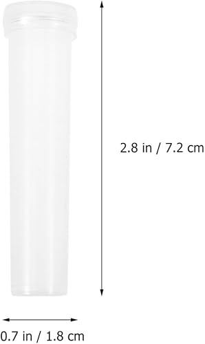 Miniatura 2 de VILLCASE 100 Uds. Tubos de agua de flores, tallo de flores, tubos de agua, tubos de almacenamiento de flores, tubos florales de plástico, jarrones