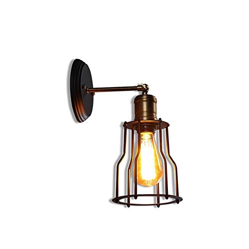 Lampe murale à bras oscillant réglable luminaire cage vintage E27