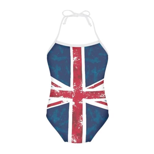 ORGYPET British Flag Girls One Piece Swimwear for Summer 5-6 Years Fashion Girls Athletic One Piece Swimsuit for Hawaii Sleeveless Bathing Suilt for Toddler Girls Bikini Swimsuit Gift for Nieces