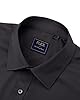 siliteelon Black Shirts Men Long Sleeve Smart Casual Dress Formal Shirt Non Iron Stretch Work Office Party Concerts Funeral Button Down Shirt with Pocket 3XL #2