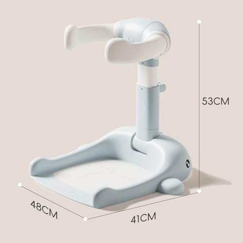 Support de bain pour bébé antidérapant avec poignée extensible pour douche