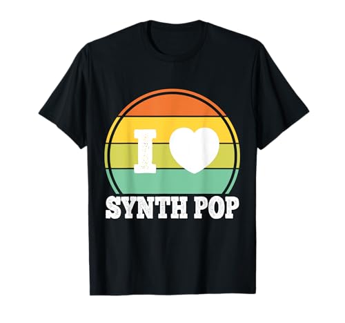 I Love Synth Pop Music Party Concert Costume Retro T-Shirt