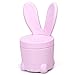 Costway Tabouret en Lapin pour Jouet, Chaise Coffre de Rangement, Pouf Multifonctionnel avec Capacité de 120KG, Tabouret pour Enfants pour IntérieurExtérieur (Rose)