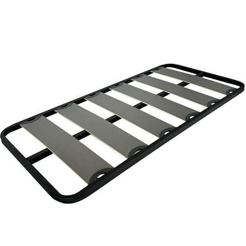 Miroytengo Somier 90x190 cm Balda Ancha, Tubo de Acero 40x30 mm, Refuerzo Central, Láminas de chopo-Flex (SIN Patas)