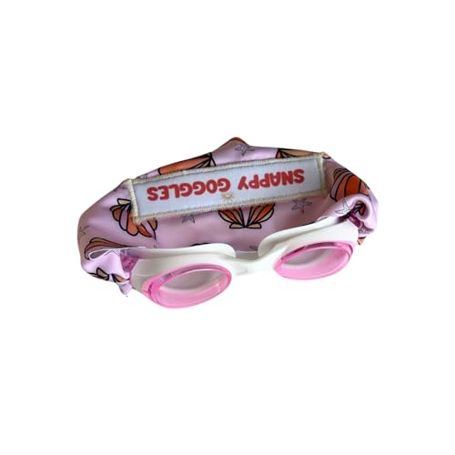 Snappy Goggles Kids Swim Goggles – Floatable, Tangle-Free Strap, Anti-Fog Lenses – Comfortable Fit for Ages 3+ - PINK LENSE (Seashell Bloom)