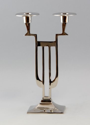 Silver candle sconces