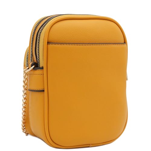 Image of FashionPuzzle Multi Pocket PU Leather Casual Medium Crossbody Bag with Adjustable Strap