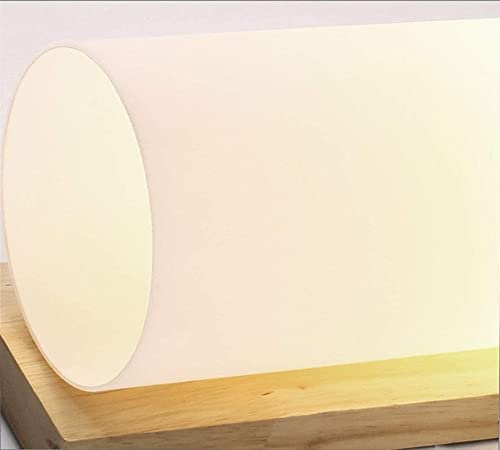Aplique de pared LED de madera para dormitorio con interruptor de tirador y tulipa 5