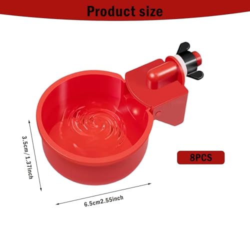 Image of Poultry Feeder and Drinker, Chicken Feeder and Drinker, Auto Refill Water System, 8-Piece Set, Durable Poultry Farm Equipment for Chicken and Duck (Birds Water Feeder)