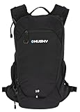 Husky Fahrradrucksack 10L – Leichter, Robuster & Wasserdichter Outdoor-Rucksack mit Viel Stauraum, Komfortsystem & Regenhülle für Radfahren, Trekking, Wandern & Reisen (Peten, Schwarz)