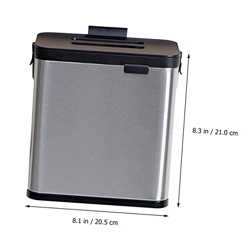 Caneca de basura rectangular de acero inoxidable Mobestech miniatura 5