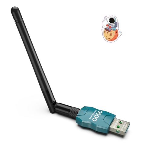 Class 1 Long Range Bluetooth Adapter for PC, QGOO USB Bluetooth Adapter for PC 5.3+EDR, Bluetooth Dongle Bluetooth Receiver Support Windows10/8.1/8/7?green-120?