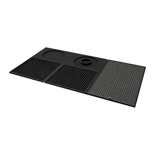 Oxxggkao Alfombrilla de silicona de alta calidad para preparación de cócteles con diseño plegable y base antideslizante, ideal para uso doméstico o al aire libre