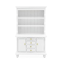 Odoria 1/12 Scale Dollhouse Bookcase - 4 Pack Miniature Wooden Storage Shelves In White