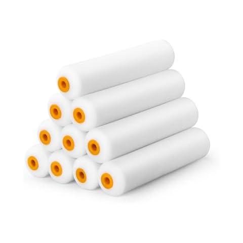 High Density Foam Paint Roller,6 Inch Foam Roller,10 Pack,Foam Paint Roller Covers,Roller for Painting House,Walls,Ceilings, Doors,Furniture Cover