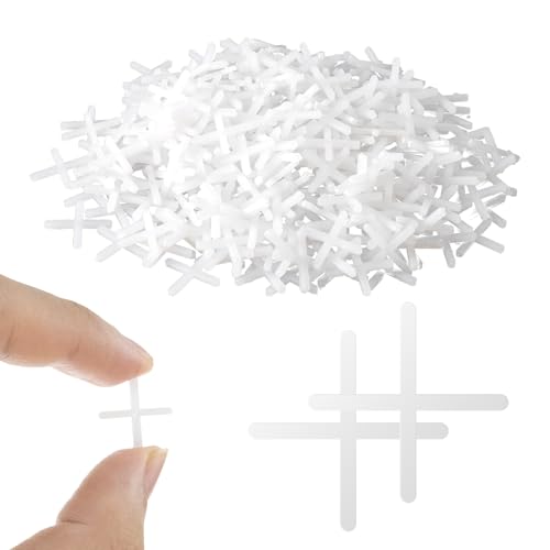 Image of 500Pcs 2mm Tile Spacers Plastic Cross Tile Spacers for Wall Floor Tiling DIY Slab Leveling Kit with Accurate Positioning