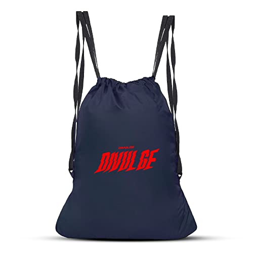 Image of DIVULGE Drawstring Daypack Bag Sports Backpack Gym Bag, Backpack and Multi Utility Bag for Running, Sports, Cycling and Outdoors -Denim Dark Blue
