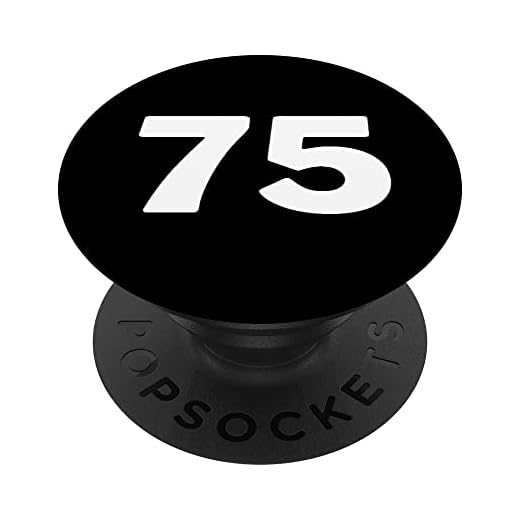 Camiseta número 75, # Setenta y cinco Cumpleaños deportivos de Jersey PopSockets PopGrip Intercambiable